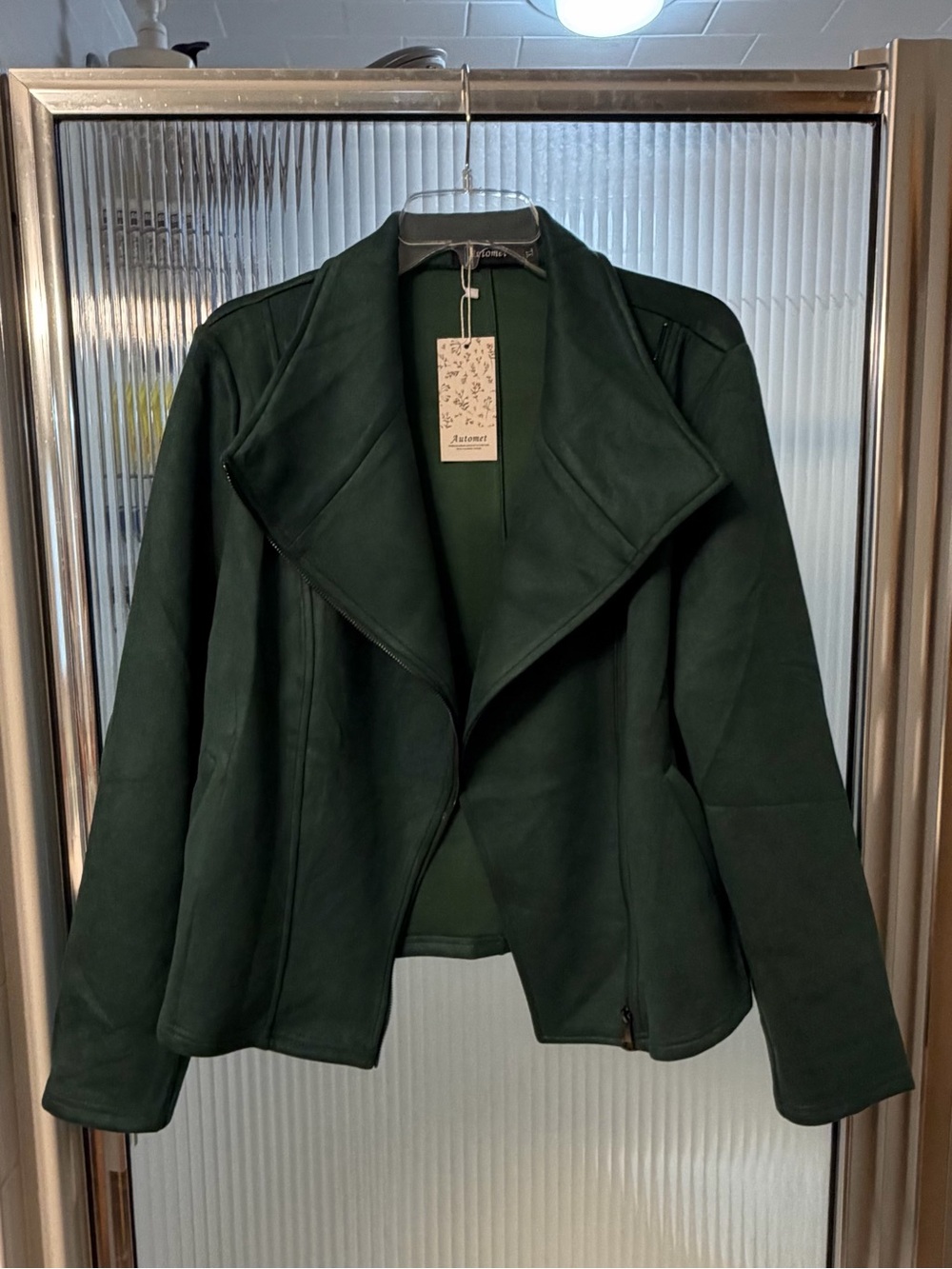 Forest Green Open-Front Women’s Jacket